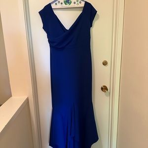 Marina size 14 royal blue dress with fishtail hem